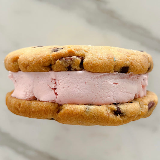 Chocolate Chip w/ Strawberry Ice Cream