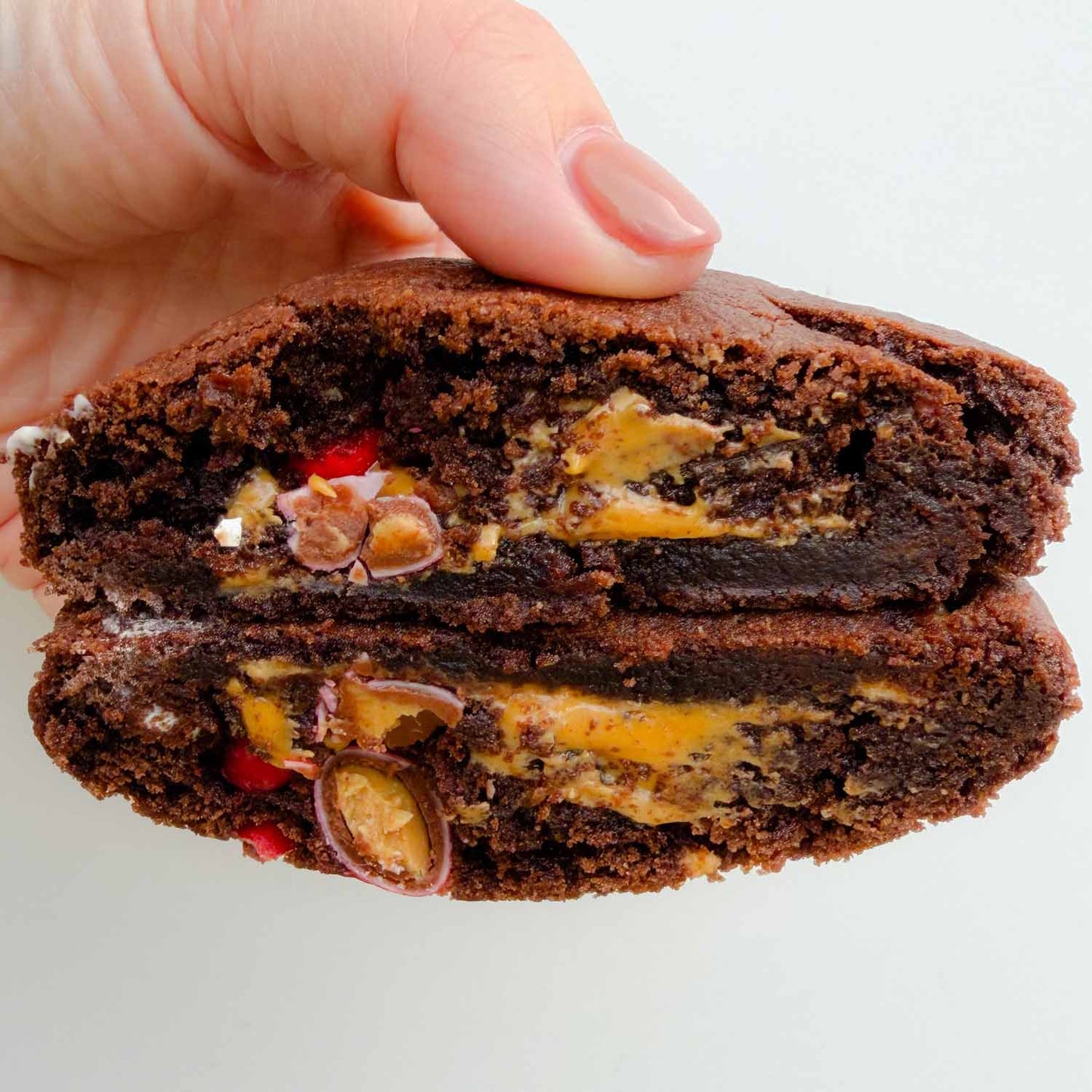 Chocolate Stuffed Peanut Butter Cookie